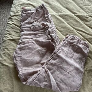 Women’s Casual  100% Linen Pants in Light Pink